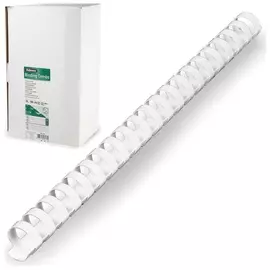 Пружины пластиковые для переплета, комплект 100 шт., 19 мм (для сшивания 121-150 листов), белые, Fellowes