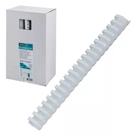 Пружины пластиковые для переплета, комплект 50 шт., 38 мм (для сшивания 281-340 листов), белые, Fellowes