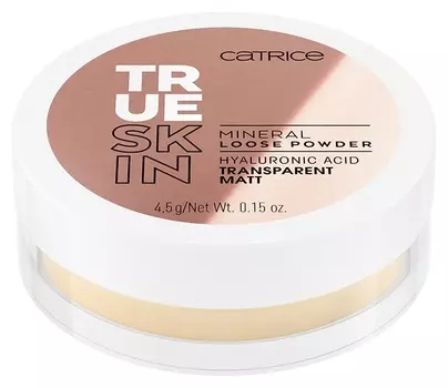 Пудра для лица рассыпчатая минеральная True Skin Mineral Loose Powder 010 Transparent Matt