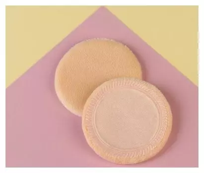 Пуховка, d = 6 см, цвет бежевый