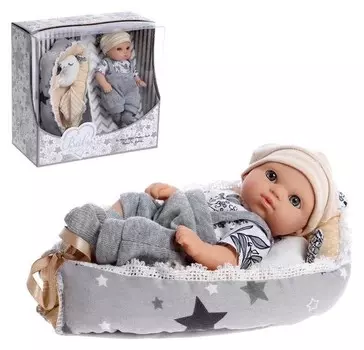 Пупс «Любимый малыш» в костюмчике, с коконом и аксессуарами