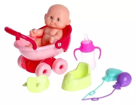 Пупс «Малыш» в коляске, с аксессуарами