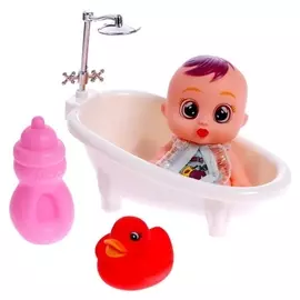 Пупс «Малыш» в ванной, с аксессуарами