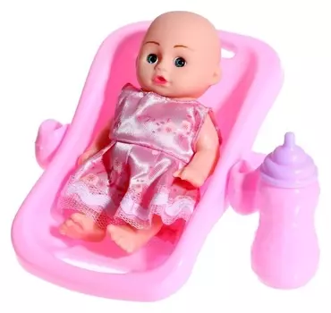 Пупс «Малышка» со звуком, в переноске, с аксессуаром