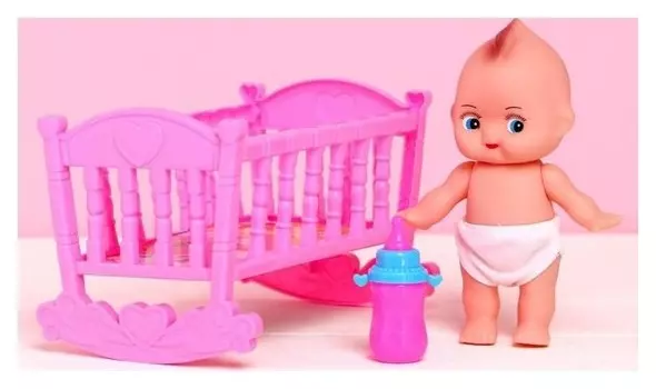 Пупс «Мой малыш» с кроваткой, с аксессуарами