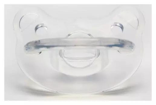 Пустышка цельносиликоновая от 0 мес., ортодонтическая "Мишка"