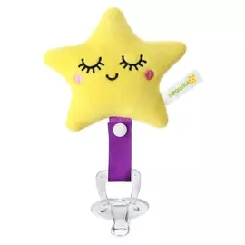 Пустышка/комфортер Звёздочка силиконовая, с мягкой игрушкой