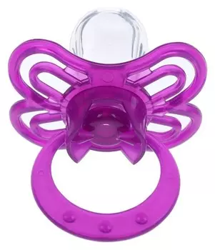 Пустышка силиконовая ортодонтическая «Бабочка» с колпачком, от 0 мес.