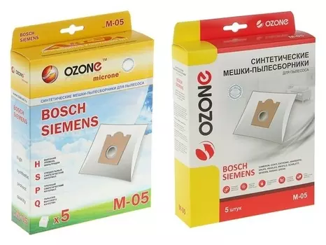 Пылесборник одноразовый синтетический Ozone Micron M-05, 5 шт ( Bosсh Typ D,e,f,g )