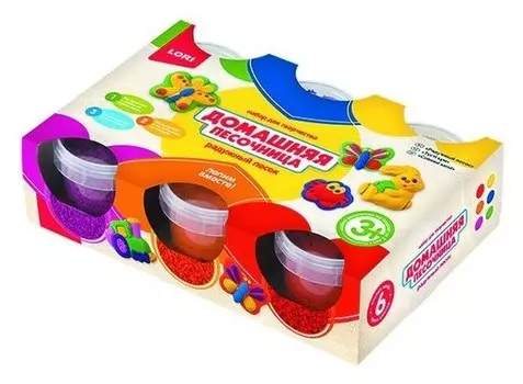 Радужный песок Домашняя песочница 6 цветов