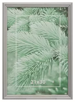 Рамка 21х30см деревянная, профиль №1, цвет ?серебро?