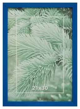 Рамка 21х30см деревянная, профиль №2, цвет ?синий?