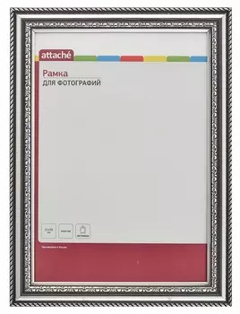 Рамка Attache 21х30 пластик. багет шир-29 мм,выс 13мм. кружева, цвет серебр