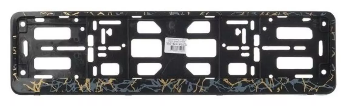 Рамка для автомобильного номера, книжка, черный с золотом