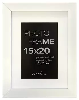 Рамка пластиковая с паспарту Gloria White 15x20 37328