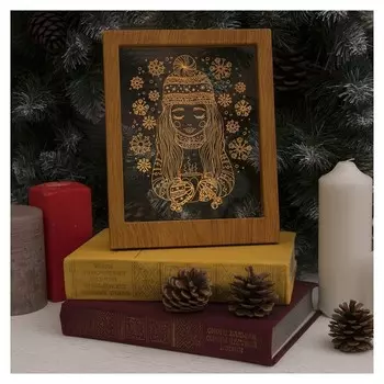 Рамка светящаяся, "Девочка" 13,5 х 17 см, Usb, 5V, 10 Led, RGB