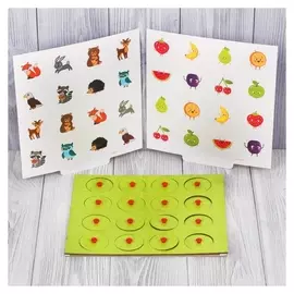 Рамка-вкладыш для тренировки памяти Окружающий мир 4 листа с картинками