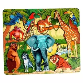 Рамка-вкладыш «Кто живет в джунглях?»