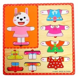 Рамка-вкладыш «Переодень зайку»