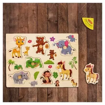 Рамка-вкладыш Подбери картинку. Звери