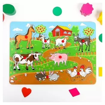 Рамка - вкладыш Весёлая ферма 8 элементов