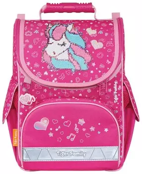 Ранец Tiger Family для начальной школы, Nature Quest, "Musical Pony" (Pink), 35х31х19 см, 270208
