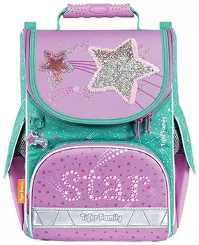 Ранец Tiger Family для начальной школы, Nature Quest, "Shooting Stars", 35х31х19 см, 270206