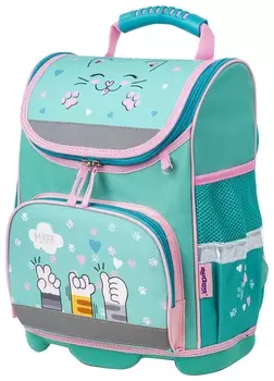 Ранец юнландия "Wise" для начальной школы, Soft Paws, 37х29х15 см, 229946