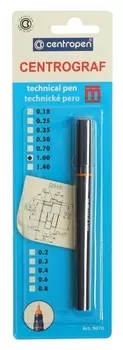 Рапидограф Centropen 9070, линия 1.0 мм, блистер