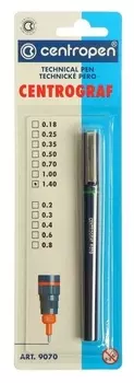 Рапидограф Centropen 9070, линия 1.4 мм, блистер