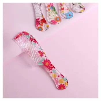 Расчёска с ручкой цветочки