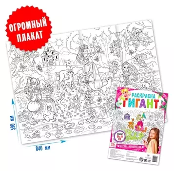 Раскраска гигант «Страна волшебства»