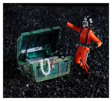 Распылитель подвижный "Аквалангист и сундук сокровищ"