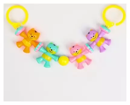 Растяжка на коляску/кроватку «Котик», 4 игрушки, 42 - 71 см