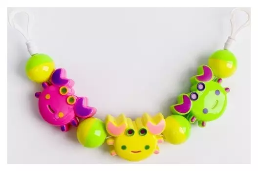 Растяжка на коляску/кроватку «Крабики», 3 игрушки