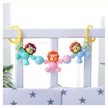 Растяжка на коляску/кроватку «Львята», 3 игрушки, цвет микс