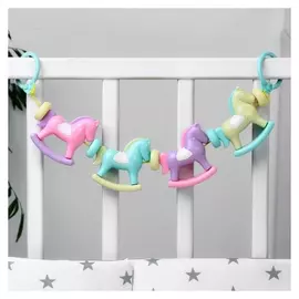 Растяжка на коляску/кроватку «Лошадки», 4 игрушки