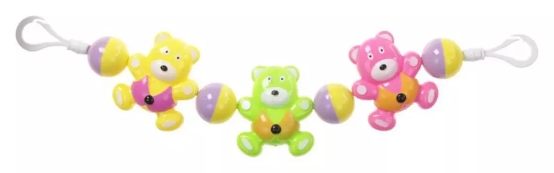 Растяжка на коляску/кроватку «Медвежата», 3 игрушки