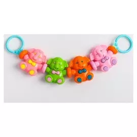 Растяжка на коляску/кроватку «Слоник», 4 игрушки