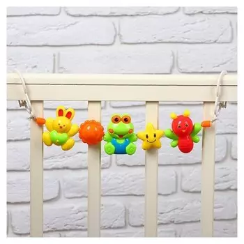 Растяжка на коляску/кроватку Зайчик лягушка пчелка