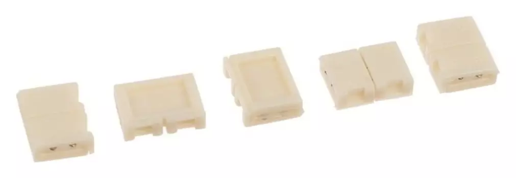 Разъем зажимной Ecola Led, 2-х контактный, 8 мм. набор 5 шт.