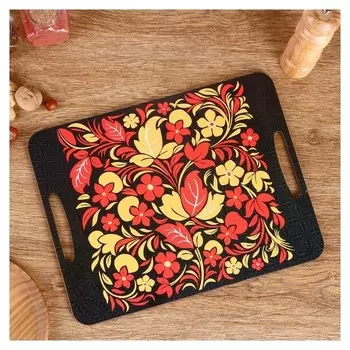 Разделочная доска-поднос "Хохлома 2" 36х28 см