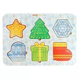 Развивающая игра монтессори «Новогодние фигуры»