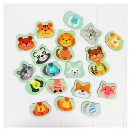 Развивающая игра «Весёлые половинки», рисунок наклеен