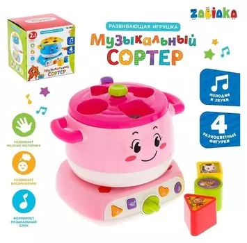 Развивающая игрушка «Музыкальный сортер», свет, звук, микс