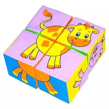 Развивающие кубики Собери картинку Домашние животные