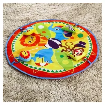 Развивающий коврик «Цирк», 4 мягкие игрушки, D80см