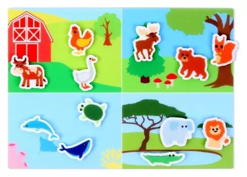 Развивающий набор из фетра «Кто где живёт?»