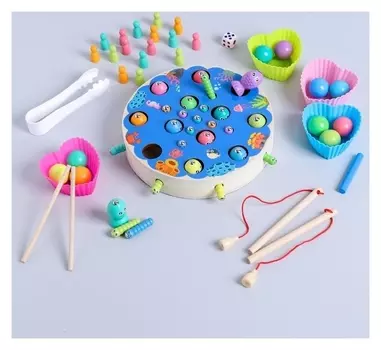 Развивающий набор рыбалка «Супер набор» 18×18×3,5 см