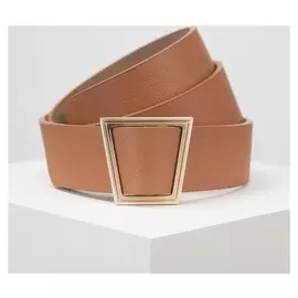 Ремень женский, матовый, пряжка золото, без прокола, цвет рыжий